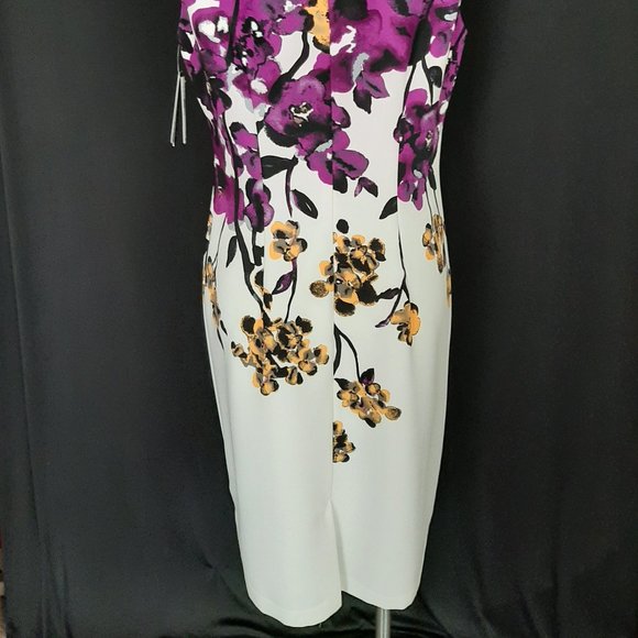 New AGB Sleeveless Knee Length Unique Floral Design - Picture 5 of 8